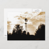 Windmühle in Dusk Postkarte (Vorne/Hinten)