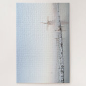 Windmühle in einer weißen Landschaft des Schnees Puzzle (Vertikal)