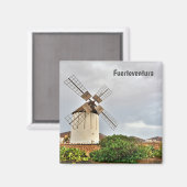 Windmühle in Fürteventura Magnet (Vorderseite/Rückseite)