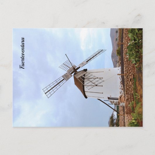 Windmühle in Fürteventura. Postkarte (Vorderseite)