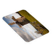 Windmühle in Grün- und Weißwolken und Blauem Himme Magnet (Rechte Seite)