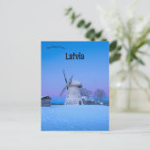 Windmühle in Lettland Postkarte (Stehend Vorderseite)