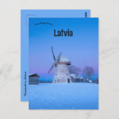 Windmühle in Lettland Postkarte (Vorne/Hinten)