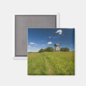 Windmühle in Mikhailovskoye Magnet (Vorderseite/Rückseite)