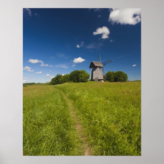 Windmühle in Mikhailovskoye Poster (Vorne)