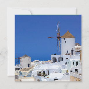 Windmühle in Oia, Santorini, Griechenland