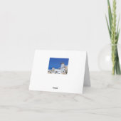 Windmühle in Oia, Santorini, Griechenland Karte (Rückseite)