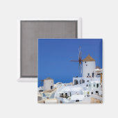 Windmühle in Oia, Santorini, Griechenland Magnet (Vorderseite/Rückseite)