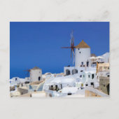 Windmühle in Oia, Santorini, Griechenland Postkarte (Vorderseite)
