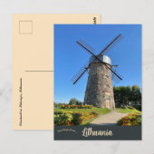 Windmühle in Pakruojis Litauen Postkarte (Vorne/Hinten)