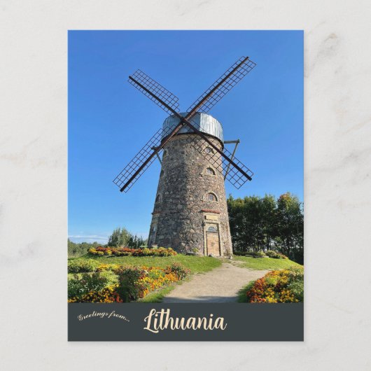 Windmühle in Pakruojis Litauen Postkarte (Vorderseite)