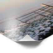 Windmühle in Winterlandschaft Fotodruck (Ecke)