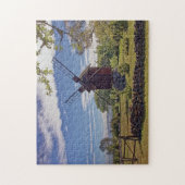Windmühle Landschaft Estland Insel Saaremaa Jigs Puzzle (Vertikal)