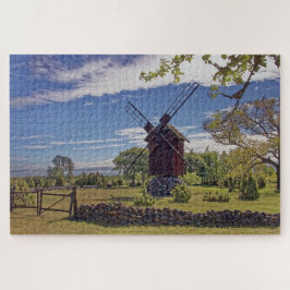 Windmühle Landschaft Estland Insel Saaremaa Puzzle
