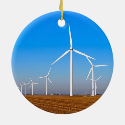 Windmühle Landschaft Keramik Ornament (Hinten)