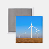 Windmühle Landschaft Magnet (Vorderseite/Rückseite)