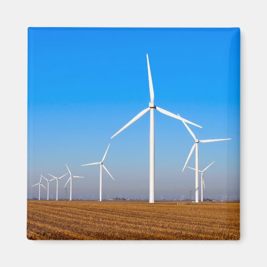 Windmühle Landschaft Magnet (Vorne)