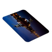 Windmühle Leidschendam mit Reflexion in der Nacht Magnet (Rechte Seite)