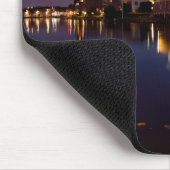 Windmühle Leidschendam mit Reflexion in der Nacht Mousepad (Ecke)