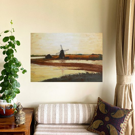 Windmühle Leinwanddruck