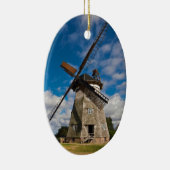 Windmühle mit blauem Himmel Keramik Ornament (Rechts)