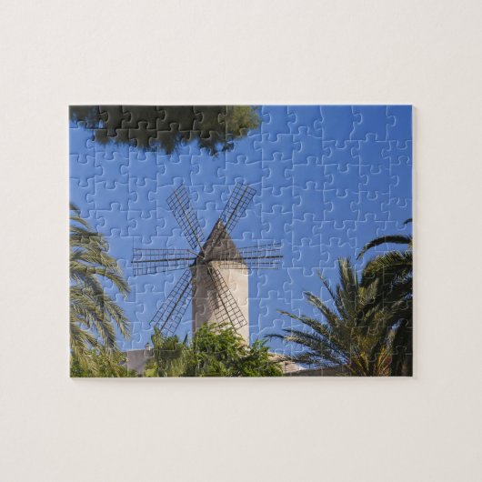 Windmühle, Palma, Mallorca, Spanien Puzzle (Horizontal)
