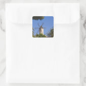 Windmühle, Palma, Mallorca, Spanien Quadratischer Aufkleber (Tasche)