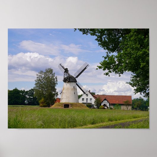 Windmühle Petershagen Friedewalde Poster (Vorne)