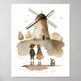 Windmühle Poster