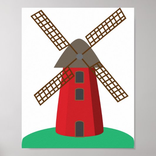 Windmühle Poster (Vorne)