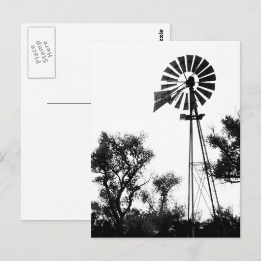 Windmühle Postkarte (Vorne/Hinten)