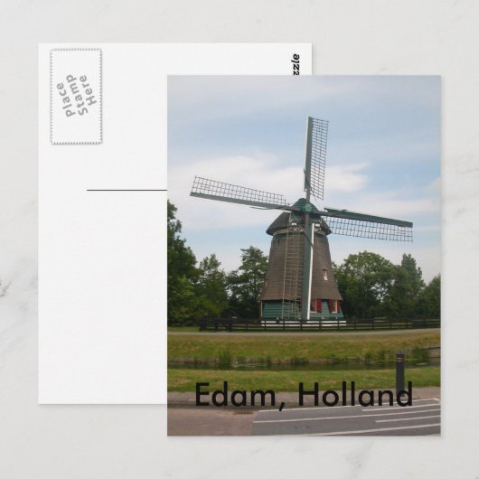 Windmühle Postkarte (Vorne/Hinten)