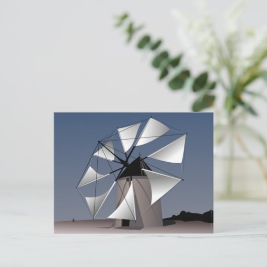 Windmühle Postkarte (Stehend Vorderseite)