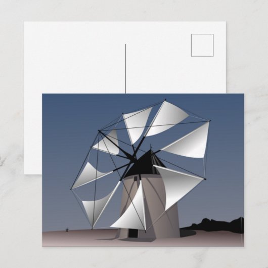 Windmühle Postkarte (Vorne/Hinten)
