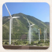 Windmühle Rechteckiger Pappuntersetzer (Vorderseite)