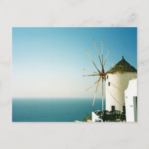 Windmühle Santorin, Griechenland Postkarte