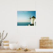 Windmühle Santorini, Griechenland Poster (Küche)