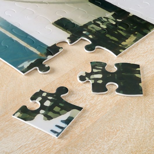 Windmühle Santorini, Griechenland Puzzle (Seite)