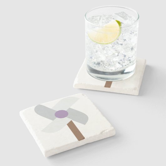 Windmühle Steinuntersetzer (Seitenansicht)