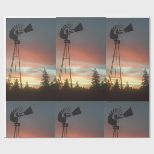 Windmühle Sunsey Geschenkpapier (Flach)