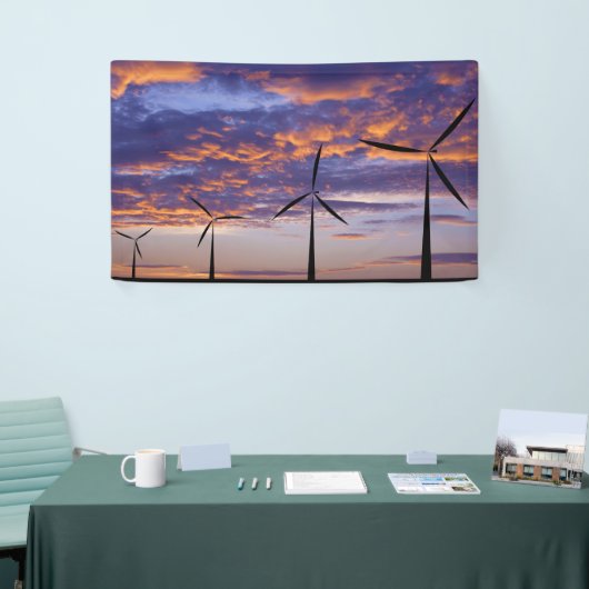 Windmühle Turbine bei Sunset Banner (Messeveranstaltung)