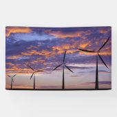 Windmühle Turbine bei Sunset Banner (Horizontal)