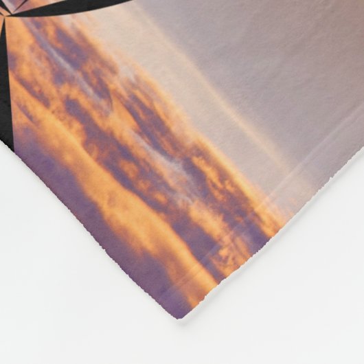 Windmühle Turbine bei Sunset Fleecedecke (Ecke)