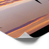 Windmühle Turbine bei Sunset Poster (Ecke)