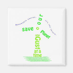 Windmühle Typografie Magnet