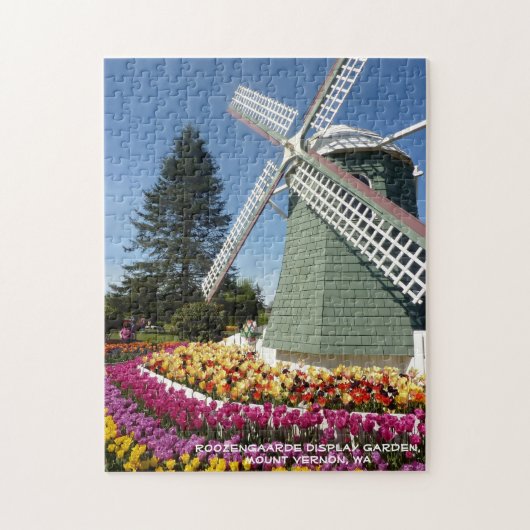 Windmühle u. Tulpen (Skagit Tal) Puzzle (Vertikal)
