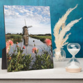 Windmühle und Blume in Holland Fotoplatte (Seite)