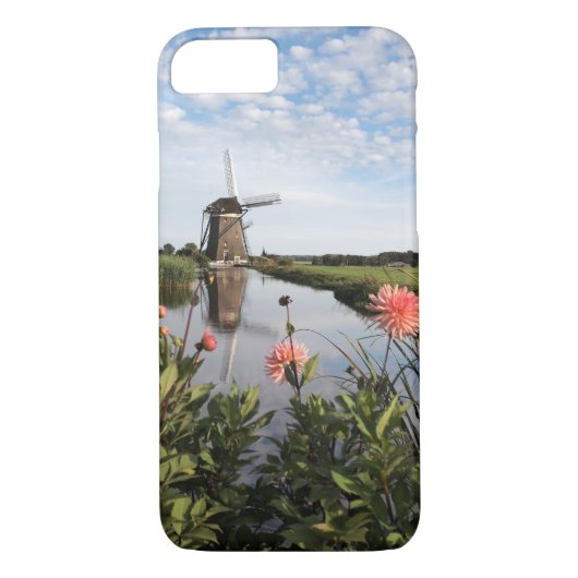 Windmühle und Blumen iPhone 7 Fall Case-Mate iPhone Hülle (Rückseite)