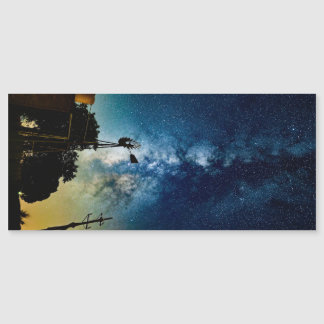 Windmühle und Milchstraße Magnetkarte