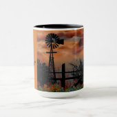 Windmühle und Orange Moon Tasse (Zentrum)